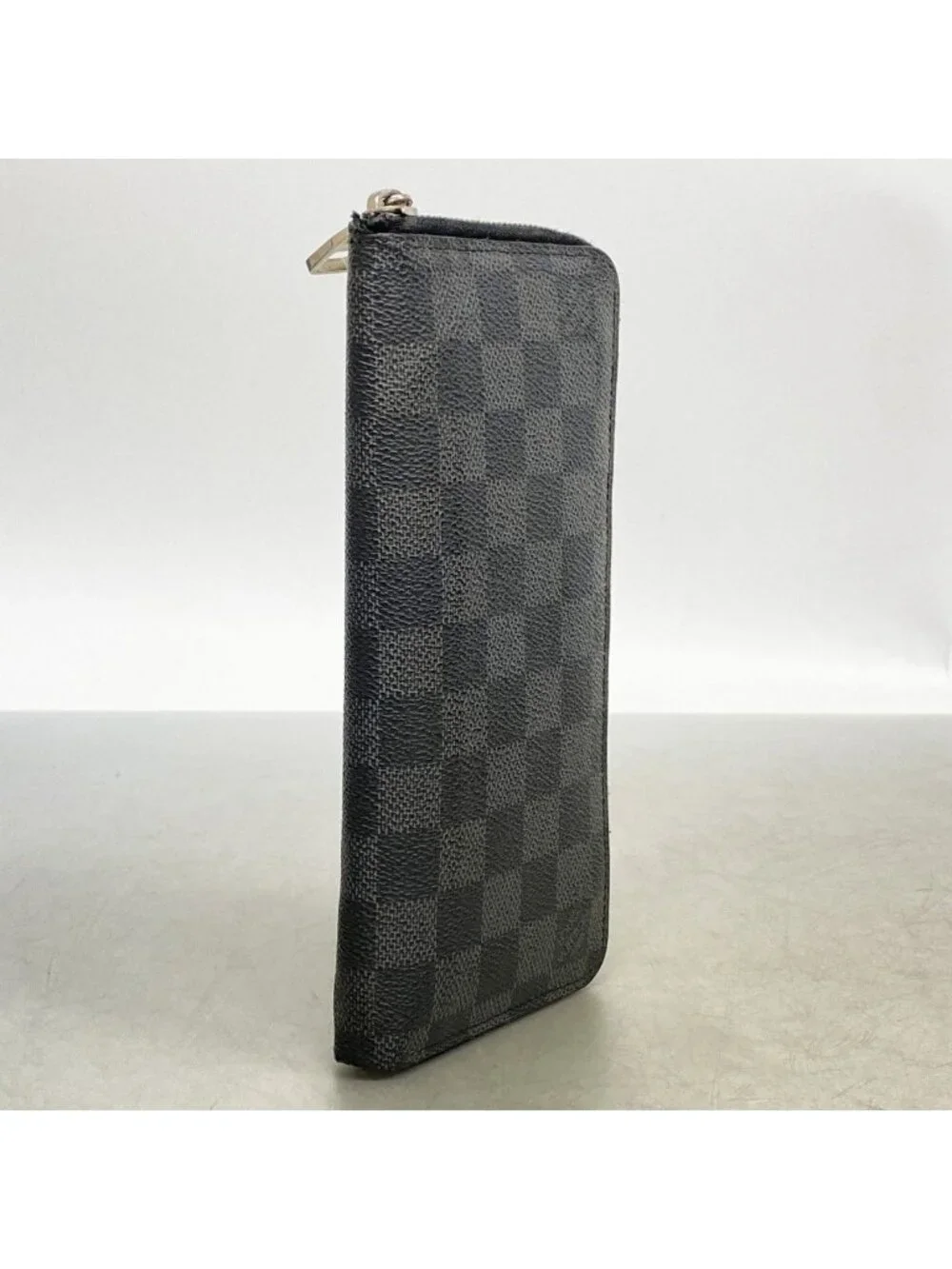 Louis Vuitton Wallet Damier Graphite Zippy Vertical Black Gray Vintage